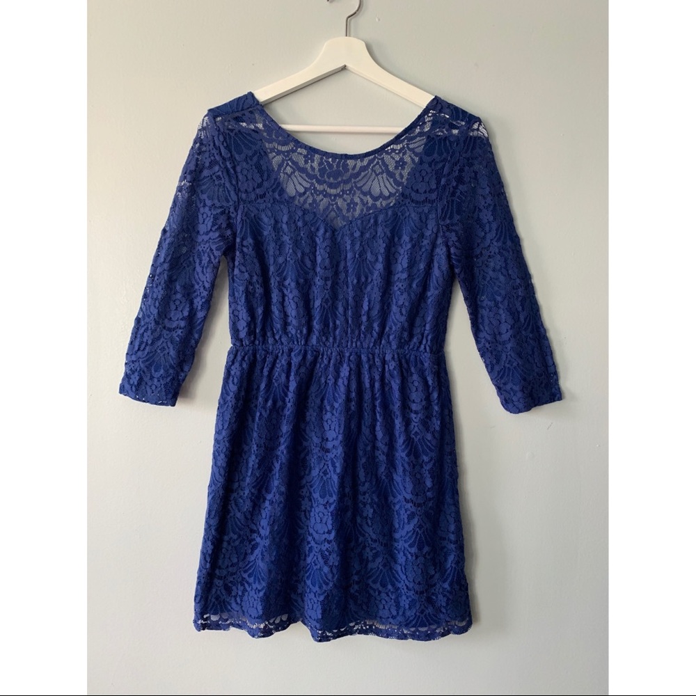 Modcloth Blue Lace Dress